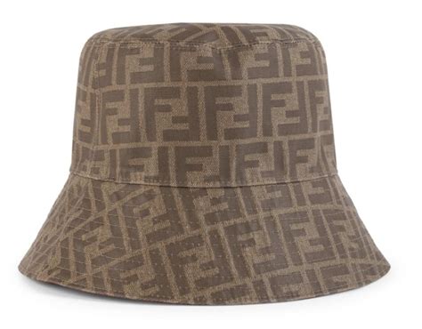 fendi brown bucket hat|Fendi monogram bucket hat.